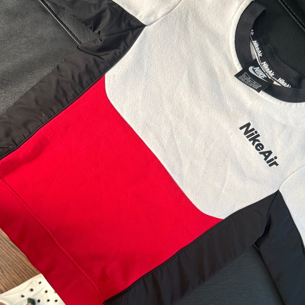 Nike Air Colorblock Sweatshirt in Red, Black, and White